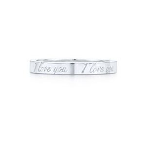 Tiffany & co “I love you” ring size 7, sterling silver